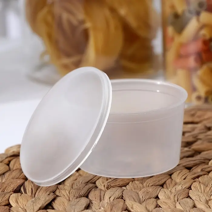 Контейнер пищевой ПластоС, 140 мл, с герметичной крышкой, d=8 см, h=5 см, пластик, прозрачный