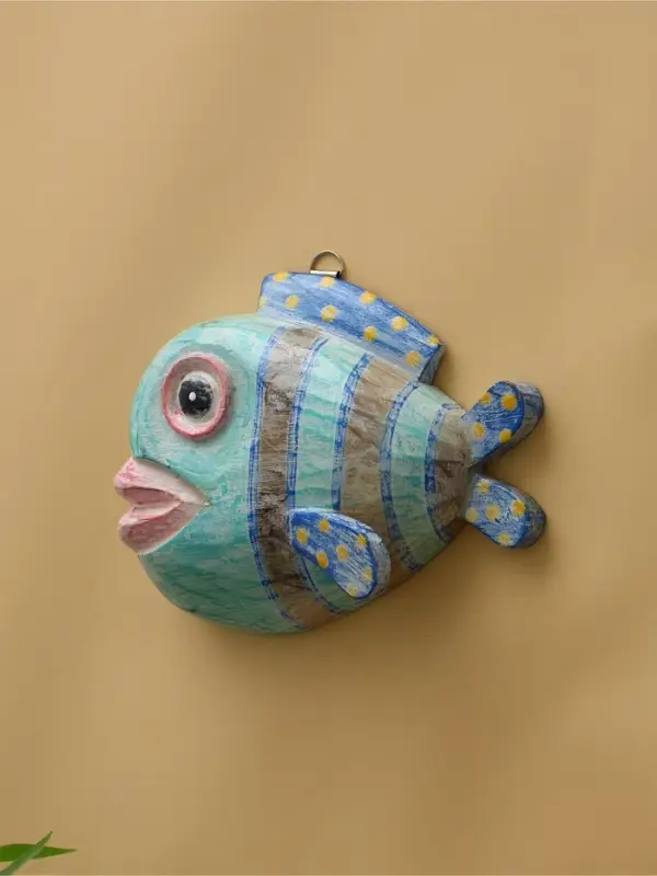 Панно &laquo;Рыба-клоун&raquo;, 20&times;16.5&times;6.5 см, дерево, бирюзовое