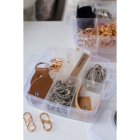 Карабин металлический, двойной, 40 &times; 18 мм, 5 шт, цвет золотой