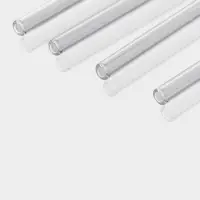 Набор трубочек из боросиликатного стекла с ершиком "Симпл", 4 трубочки, 1 ершик