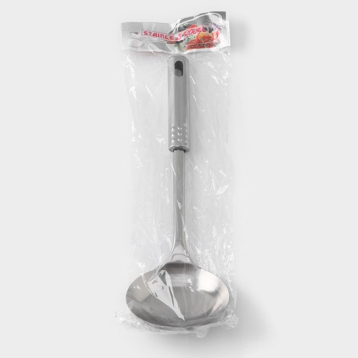 Половник из нержавеющей стали Доляна &laquo;Стандарт&raquo;, 100 мл, h=31 см, цвет серебряный