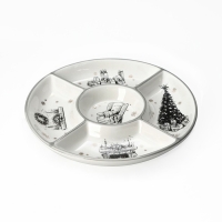 Менажница 5 ячеек Доляна &laquo;Хюгге&raquo;, d=25,5 см, цвет белый