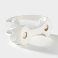 Салфетница керамическая на бамбуковой подставке BellaTenero, 14&times;7&times;10 см, цвет белый