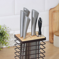 Подставка для ножей Доляна &laquo;Лофт&raquo;, 13&times;10,5&times;23 см, цвет коричневый