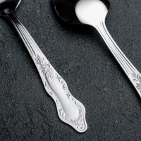 Ложка десертная &laquo;Славяна&raquo;, h=16 см, толщина 1,2 мм, цвет серебряный