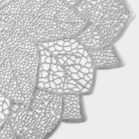 Салфетка сервировочная на стол &laquo;Цветок&raquo;, 38&times;38 см, цвет серебро