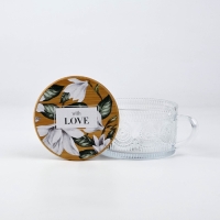 Кружка с крышкой стеклянная Дорого внимание &laquo;With love&raquo;, 450 мл