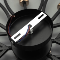 Люстра 2138/8 E27 40Вт черно-золотой 80х80х20 см BayerLux