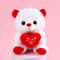 Мягкая игрушка &laquo;Я тебя люблю&raquo;, мишка с сердечком, сердца, 17 см