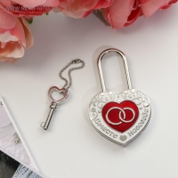 Замок свадебный с ключом &laquo;Вместе навсегда&raquo;.