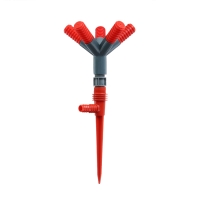 Распылитель 5&minus;лепестковый, штуцер под шланги 1/2" (12 мм) &minus; 5/8" (16 мм) &minus; 3/4" (19 мм), пика, пластик, Greengo