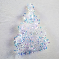 Гирлянда &laquo;Мишура&raquo; 1 м роса, IP20, перламутровая нить, 22 LED, 6 слоёв, d=5 см, батарейки CR2032х2 (в комплекте), свечение тёплое белое