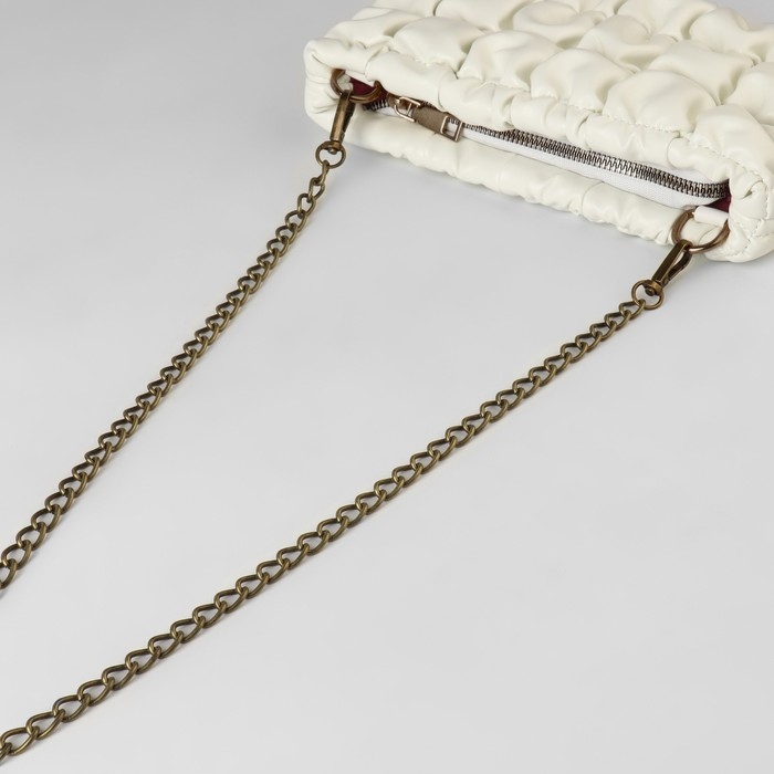 Цепочка для сумки, с карабинами, железная, 9 &times; 14 мм, 120 см, цвет бронзовый