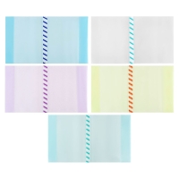 Набор обложек ПЭ 5 штук, 305 х 500 мм, 200 мкм, для учебников формата А4+, универсальная, с закладкой, МИКС