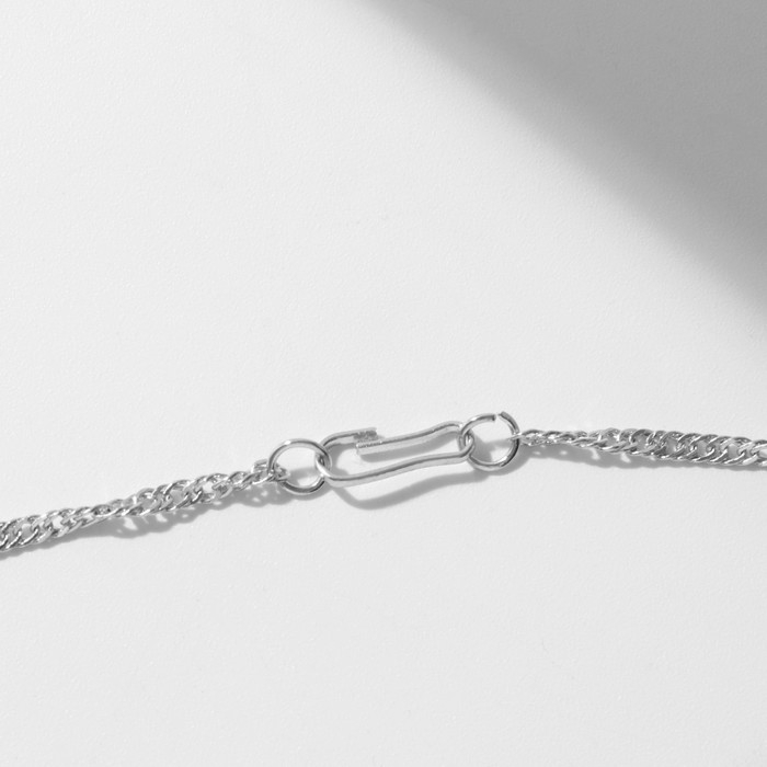 Кулон &laquo;Бант&raquo; романтика, цвет бело-розовый в серебре, 40 см