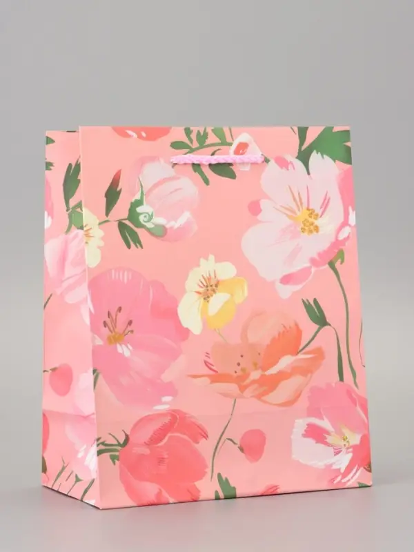 Пакет подарочный ламинированный &laquo;Цветочное счастье&raquo; 18&times;22.3&times;10 см