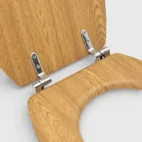 Сиденье для унитаза, 45&times;36&times;5 см, натуральное дерево