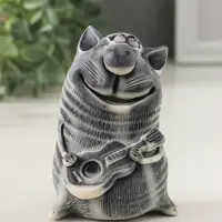 Сувенир "Кот с гитарой" 9 см