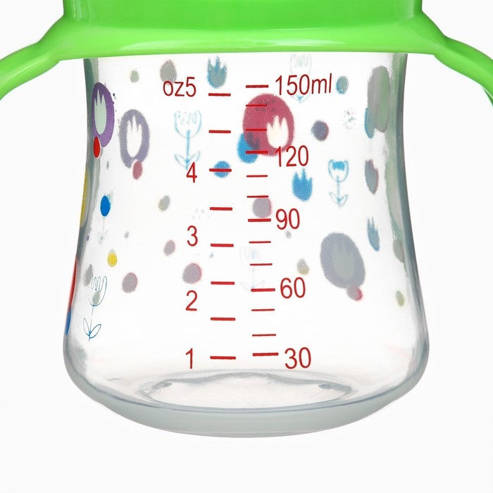 Бутылочка для кормления &Oslash;50мм ШГ, +0мес., 150мл, цвет зеленый