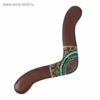 Сувенир "Бумеранг с точечной росписью" коричневый 40х7х1 см МИКС