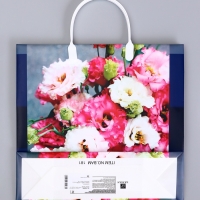 Пакет "Цветы/Город ", мягкий пластик, 26 x 23 см, 110 мкм МИКС