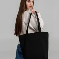 Сумка для покупок на молнии Shopaholic Zip, черная