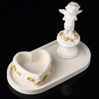 Набор фигура и подставка "Ангел и сердце" 12х20х10 см