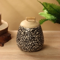 Банка для сыпучих продуктов 13х13х13.5 см, бамбук