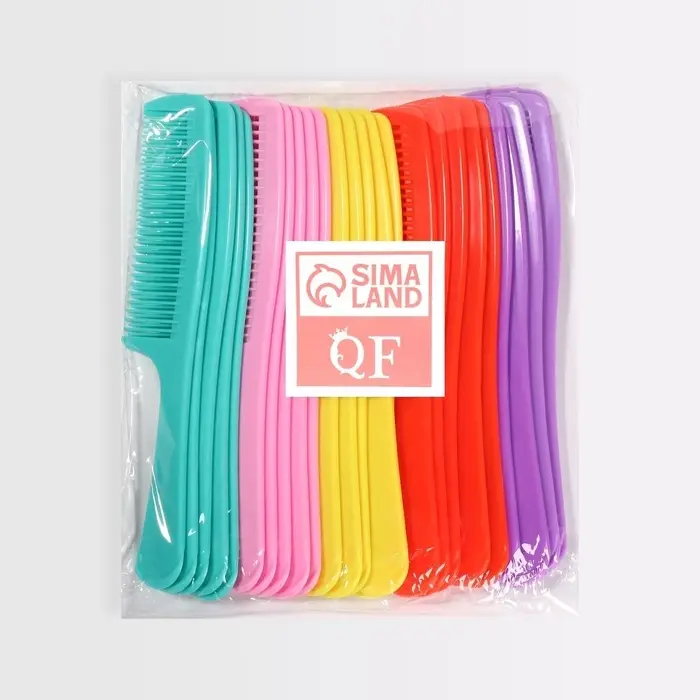 Расчёска, 21&times;4.5 (&plusmn;1) см, фасовка 25 шт., МИКС