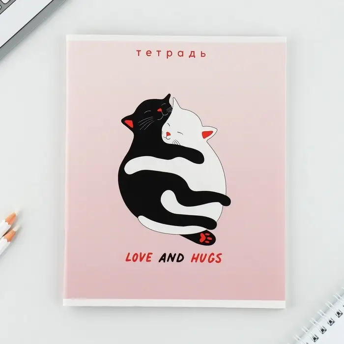 Тетрадь в клетку, 48 л., А5, на скрепке, блок №2 &laquo;Нежность&raquo; МИКС