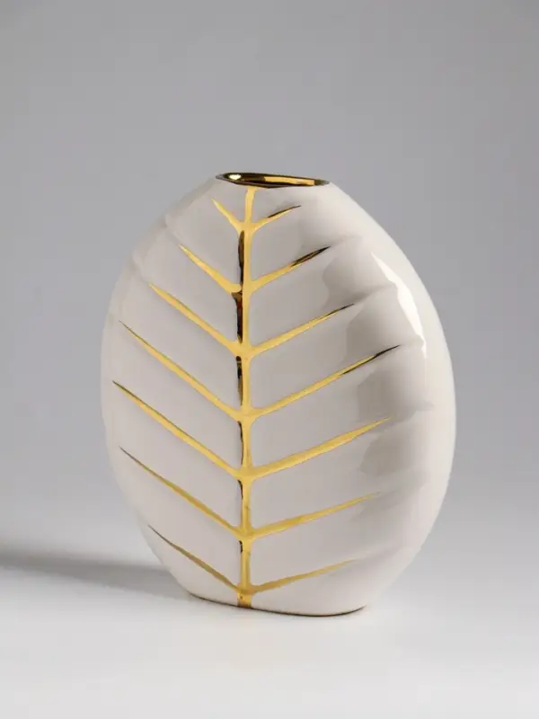 Ваза настольная керамика "Новайо" 18х17 см, белый