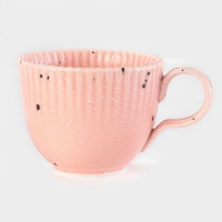 Чайная пара Доляна &laquo;Коралл&raquo;, кружка 275 мл, блюдце 15.9&times;15.9 см, керамика, розовая