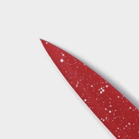 Нож с антиналипающим покрытием Доляна &laquo;Зефир&raquo;, универсальный, лезвие 12,5 см, цвет красный