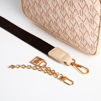 Сумка женская молодёжная текстильная NK, 19х14х6 см, бежевый цвет