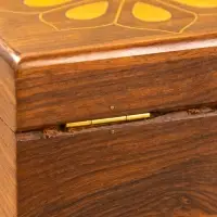 Шкатулка "Цветок" 10х10х6 см, дерево шишам