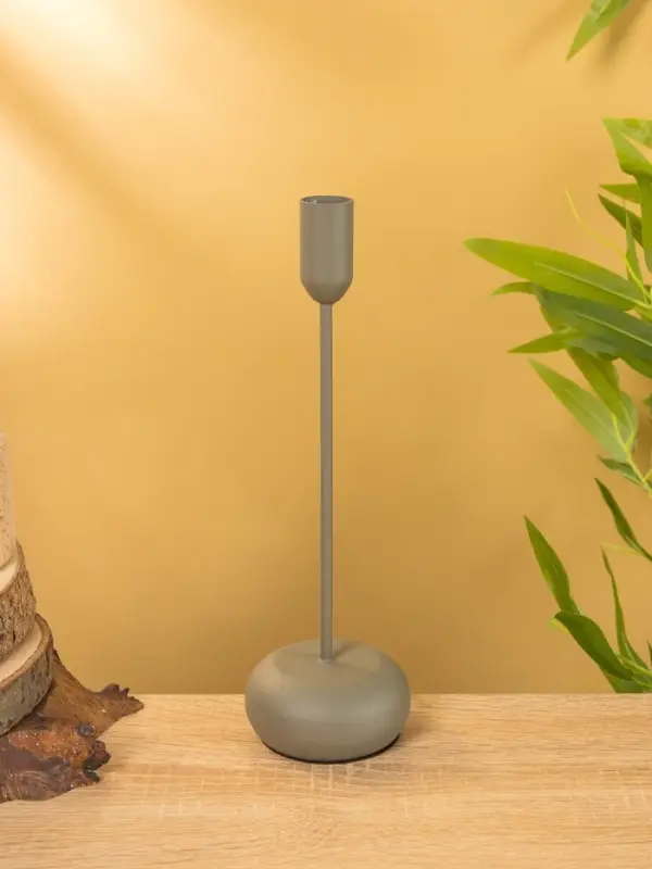 Подсвечник на 1 свечу текстурный "Графитовый" 8х8х25,5 см