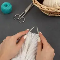 Спицы круговые, для вязания, с тефлоновым покрытием, с пластиковой леской, d=4.5 мм, 14/80 см