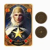Монета выбора сувенир карты тарро &laquo;Удача с тобой&raquo;, d=2,5 см.