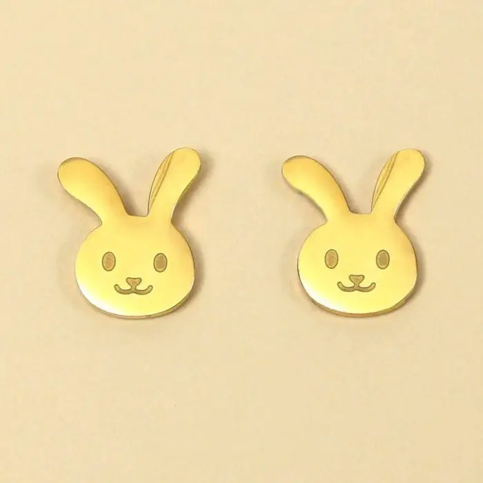 Серьги гвоздики &laquo;Зайчики&raquo;