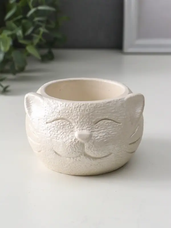 Подсвечник &laquo;Кот&raquo;, 6&times;9.5&times;10 см, перламутр