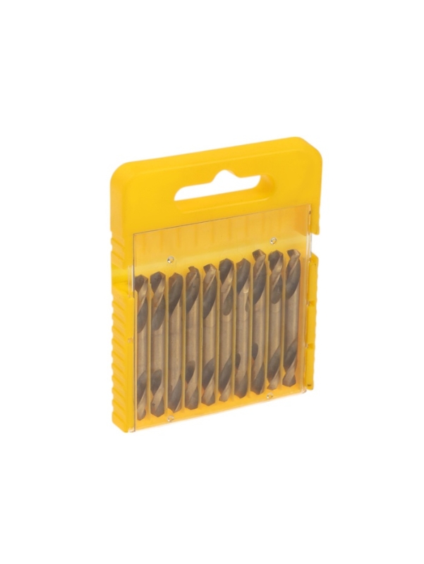 Набор двусторонних сверл по металлу ТУНДРА, HSS-Tin, 5 х 50 мм, 10 шт.