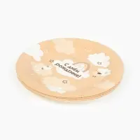 Тарелка одноразовая бумажная &laquo;С Днём рождения&raquo;, бежевая, 18 см