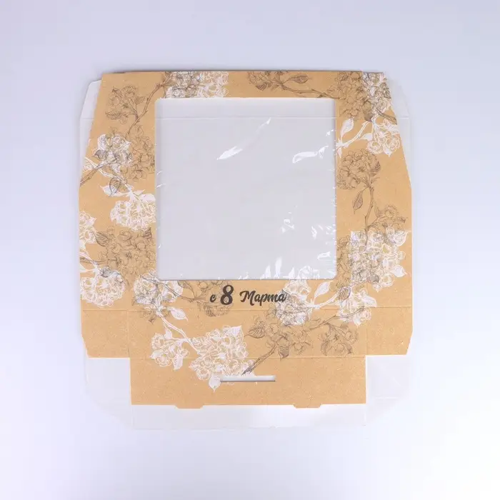 Кондитерская упаковка, коробка с ламинацией &laquo;8 марта&raquo;, 20 х 20 х 4 см