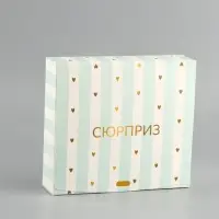 Коробка подарочная складная, упаковка, &laquo;Сюрприз&raquo;, 16.5 х 12 х 5 см, БЕЗ ЛЕНТЫ