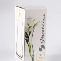 Ваза &laquo;Кармен&raquo; листопад, волна, h=26 см, стекло, бледно-зелёная