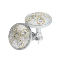 Крючок для штор CAPPIO KS033, d=98 мм, цвет серебро с золотом, 2 шт