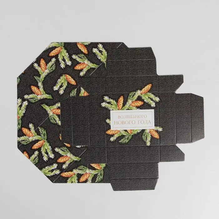 Бонбоньерка новогодняя &laquo;Шишки&raquo;, 6,5 х 6,5 х 6,5 см, Новый год