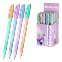 Ручка шариковая, ErichKrause, U-108 Stick "Pastel Bloom" узел 1.0 мм цвет синяя