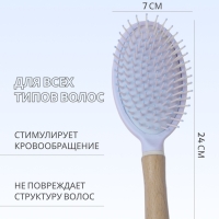 Расчёска массажная, 7 &times; 24 см, цвет МИКС