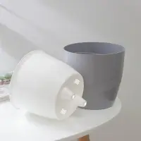 Кашпо для цветов со вставкой &laquo;Грация&raquo;, 2 л, цвет серый